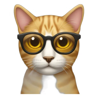gato con lentes de sol sticker