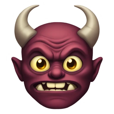 Sinister faced demon sticker