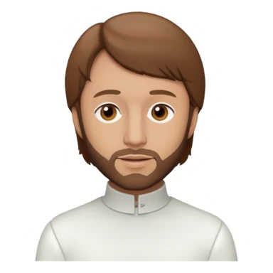 Maurice Gibb brown eyes, brown hair, white outfit sticker