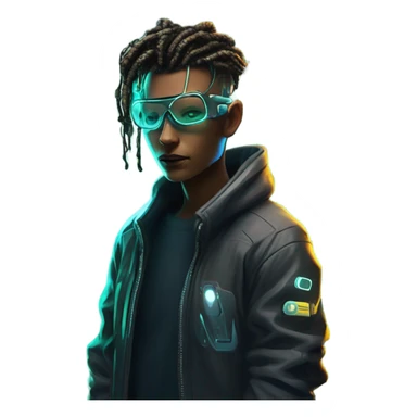 cyberpunk hacker sticker