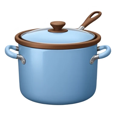 cooking pot powder blue   sticker