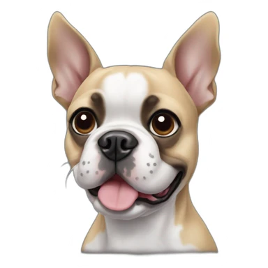 Black Frenchie Boston terrier mix sticker