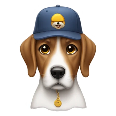Perro con gorra con la cara de franco sticker