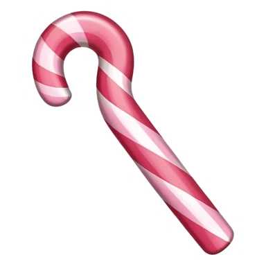 Red and pink swirled candy cane sticker