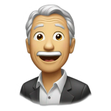 Old Udo Jurgens passionately singing sticker