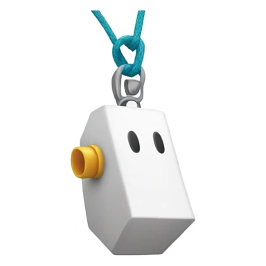 White whistle on string  sticker