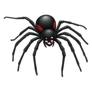 Black widow spider on Webbed background  sticker