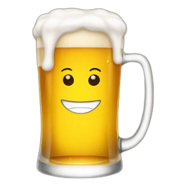 Smiling glass of beer emoji sticker