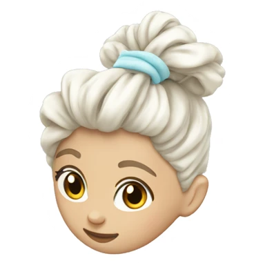 white scrunchie sticker