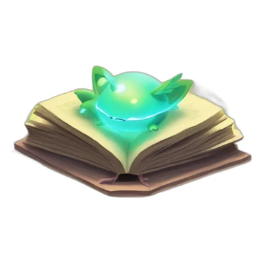 Pokemon enchanted book from the future, glow, shiney, there are pokemon sticker