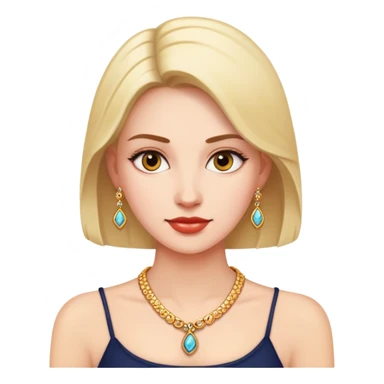 woman with necklace sticker