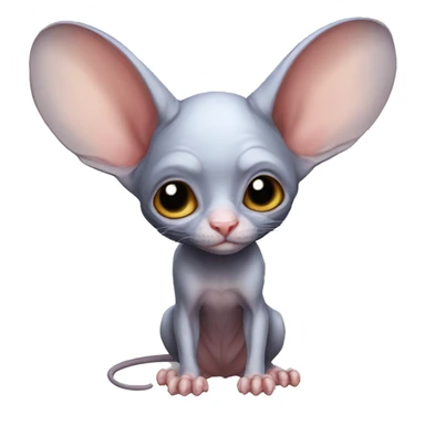Cute Bat-Sphynx-Rat-Mouse-Rodent-Hybrid full body sticker