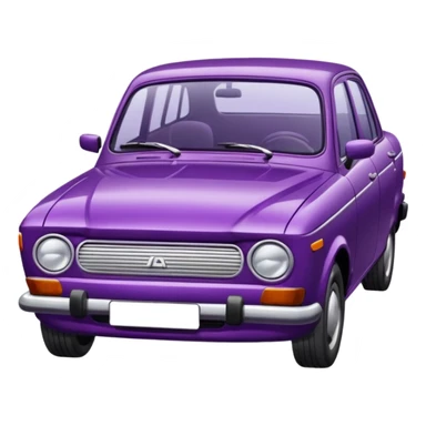 lada sedan with baklajan sticker