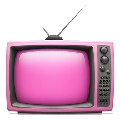 Pink television  sticker