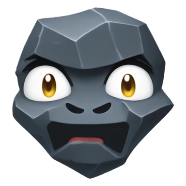 Onix Rock type Pokémon iOS emoji style
 sticker