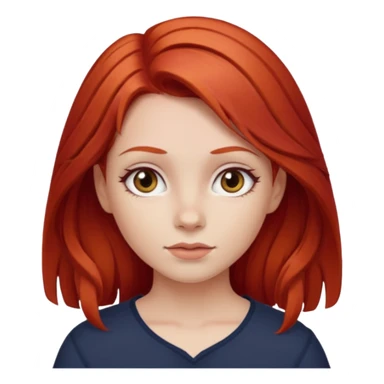 Girl with red hair sticker