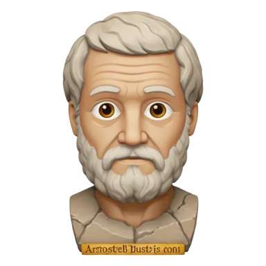 stone bust of Aristotle sticker