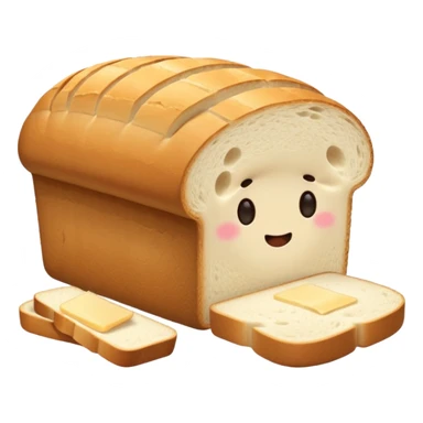 just a sliced bread load simple with cut bread slices on ground remove the face from all bread  sticker