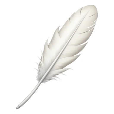 single white feather sticker