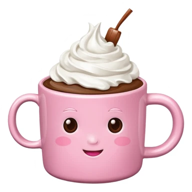 Pink food coffe sticker