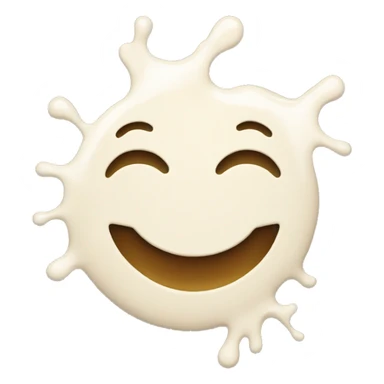 smile face with milk stains sticker