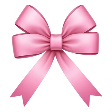 Narrow and elongated ribbon bow pink light sticker
