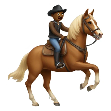 Dog riding a horse  sticker