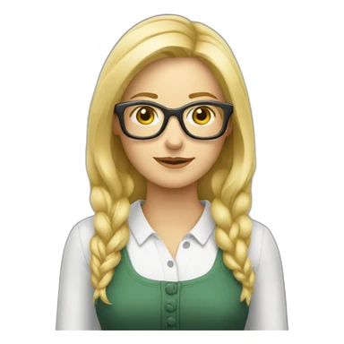Blonde Frau mit Brille und Handy sticker