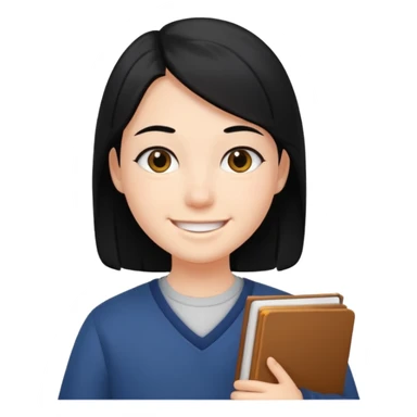 ESTUDIANTE CON CABELLO NEGRO sticker