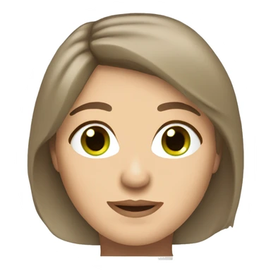 pretty middle age caucasian woman with brown hair and green eyes sticker