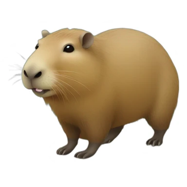 Capybara with bongos sticker