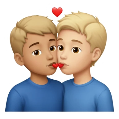 2 boys kissing sticker