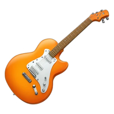 Funk orange guitar sticker