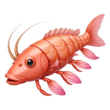 Humanoid Shrimp Riding a Fish Cow Hybrid  sticker