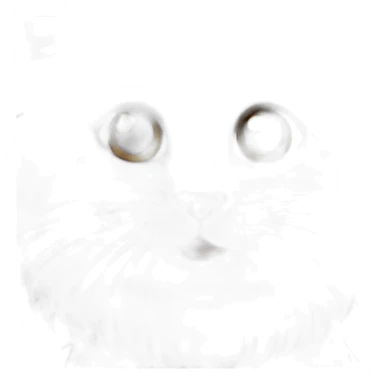 Brown fluffy fall Siberian kitten face sticker