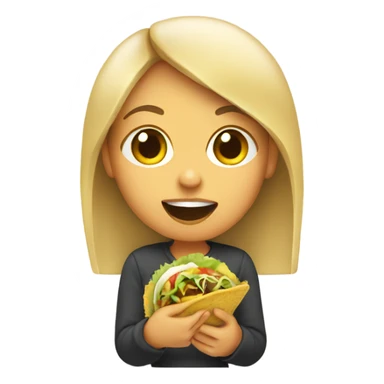 Girl eating tacos sticker