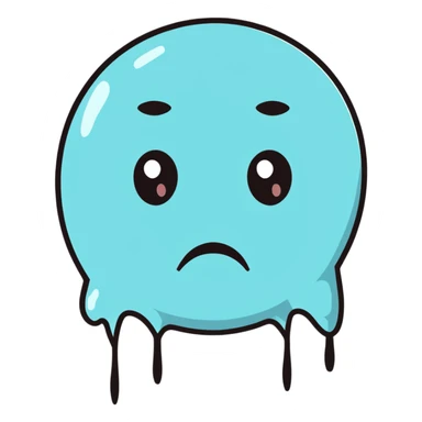 Crying face with tears sticker