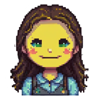 girl with smile sticker