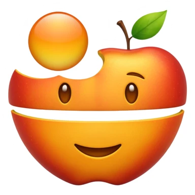 two sunrises in a row, apple emoji style sticker