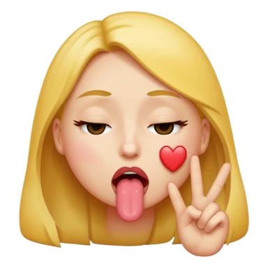 tounge out eyes closed peace emoji sticker