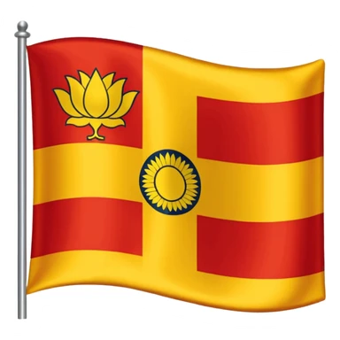 Karnataka flag yellow and red sticker