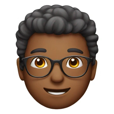 face with full of love and with clear glasses sticker