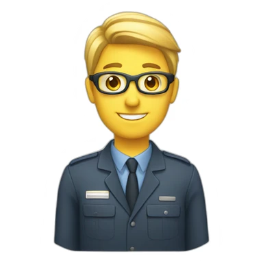 Caucasian Service desk agent sticker