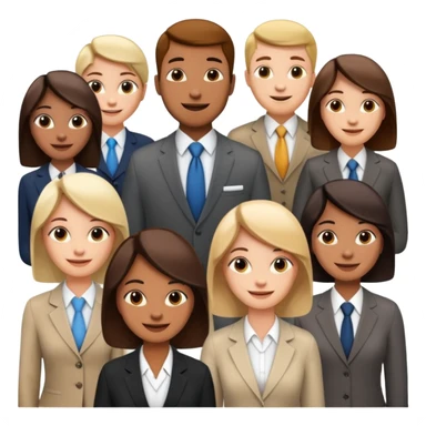 equipo empleados oficina sticker