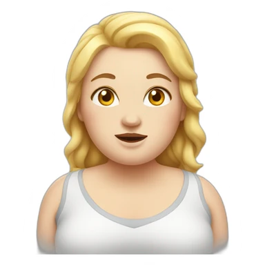 Obese white woman sticker