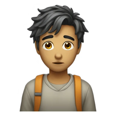 Sad student failed sticker