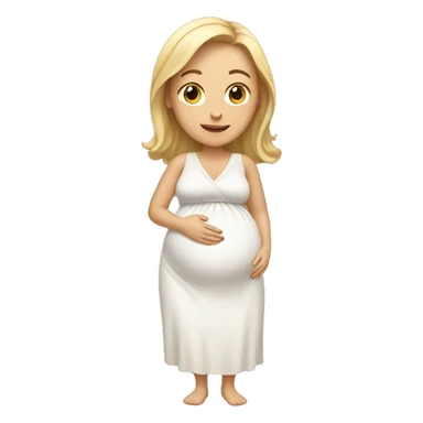 Pregnant white woman sticker