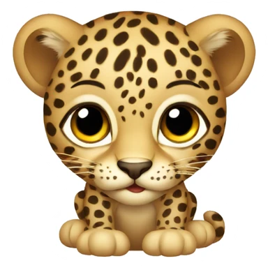 Wary baby leopard sticker