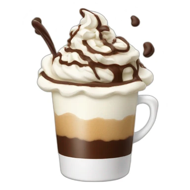 coffee with whipped cream and chocolate shavings sticker