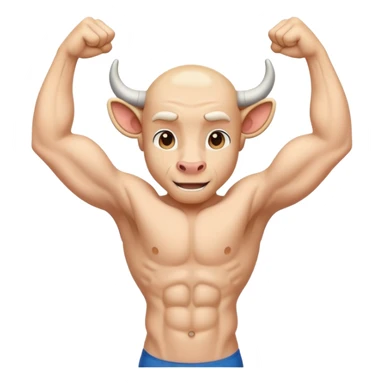 human calf muscle flexing sticker